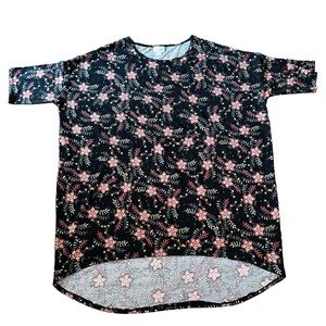 LulaRoe Pink Floral Print Shirt